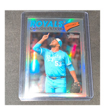 Topps Heritage Refractor Carlos Estevez Kansas City Royals Baseball Card #314