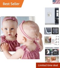 Shatterproof 8"x8" Frameless Acrylic Mirror Tiles for Children  s Play Areas