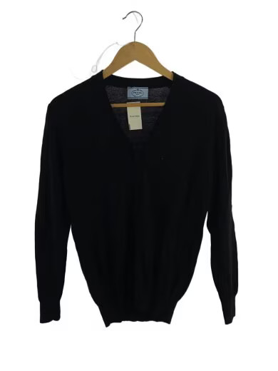 PRADA/Lightweight Cardigan/Size 42/Wool/Black/Solid/X0052-00002