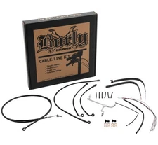 Burly Cable and Brake Line Kits Black 18in. Gorilla Bars B30-1187