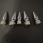 5 CHROME PLATED STEEL SPIKE NUTS  chopper bobber cafe harley hd pike