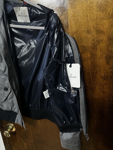 Moncler Jacket Collection Primavera /Estate Tissu Prele Men’s Sz 3 Grey /Gray - Picture 12 of 12