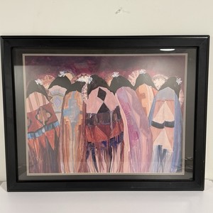 Dolona Roberts Native American Southwest Blanket Art Print REPRODUCTION Framed