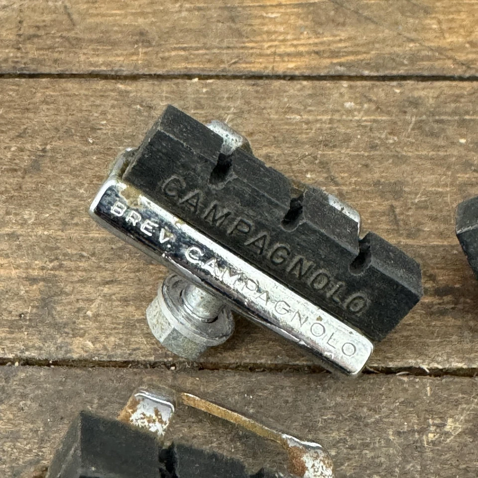 Vintage Campagnolo Record Brev Inter Caliper Brake Pad Blocks Holders Set Italy - Image 4 of 4