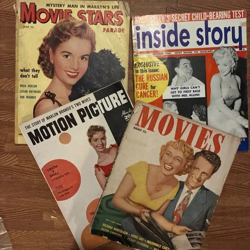 Vintage Movie Magazine Lot 1950s Marilyn Monroe Debbie Reynolds / inside story