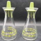 Vintage Pyrex Salt And Pepper Shakers Spring Blossom Green/Crazy Daisy
