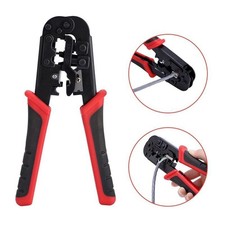Network Cable Crimping Tool Dual-Modular Cutting, RJ45 RJ12 RJ11 8P/6P