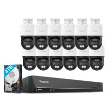 Reolink 4K 8MP PTZ Überwachungssystem 16CH 4TB NVR mit PoE Kamera TrackMix PoE
