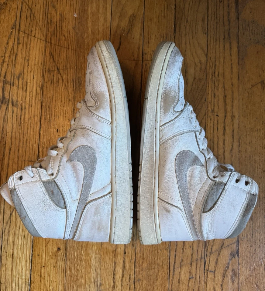 Talla 11 - 1985 Air Jordan 1 Alto OG Gris Natural POR Original De Fábrica De Colección Foto 4 de 4