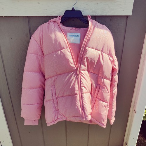 Thereabouts XL 18.5 Fleece Lined Hooded Full Zip Puffer Coat Winter Jacket Pink