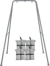 Foldable Swing Stand for Kids with 4 Sandbags, Heavy Duty Metal A-Frame Indoo...