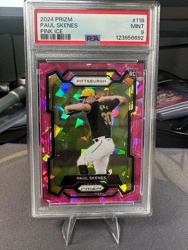 Paul Skenes 2024 Prizm Pink Ice RC PSA 9 #118 Pirates Rookie