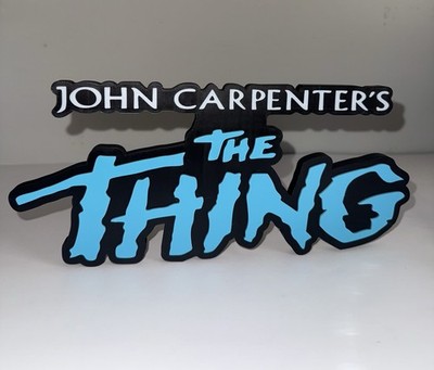 The Thing 3D Logo Sign Shelf Art Wall Display Sci-FI Horror 80s Movie Gift