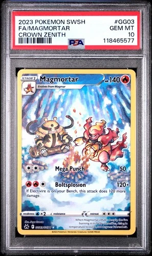 2023 Pokemon Crown Zenith Magmortar GG03/GG70 PSA 10