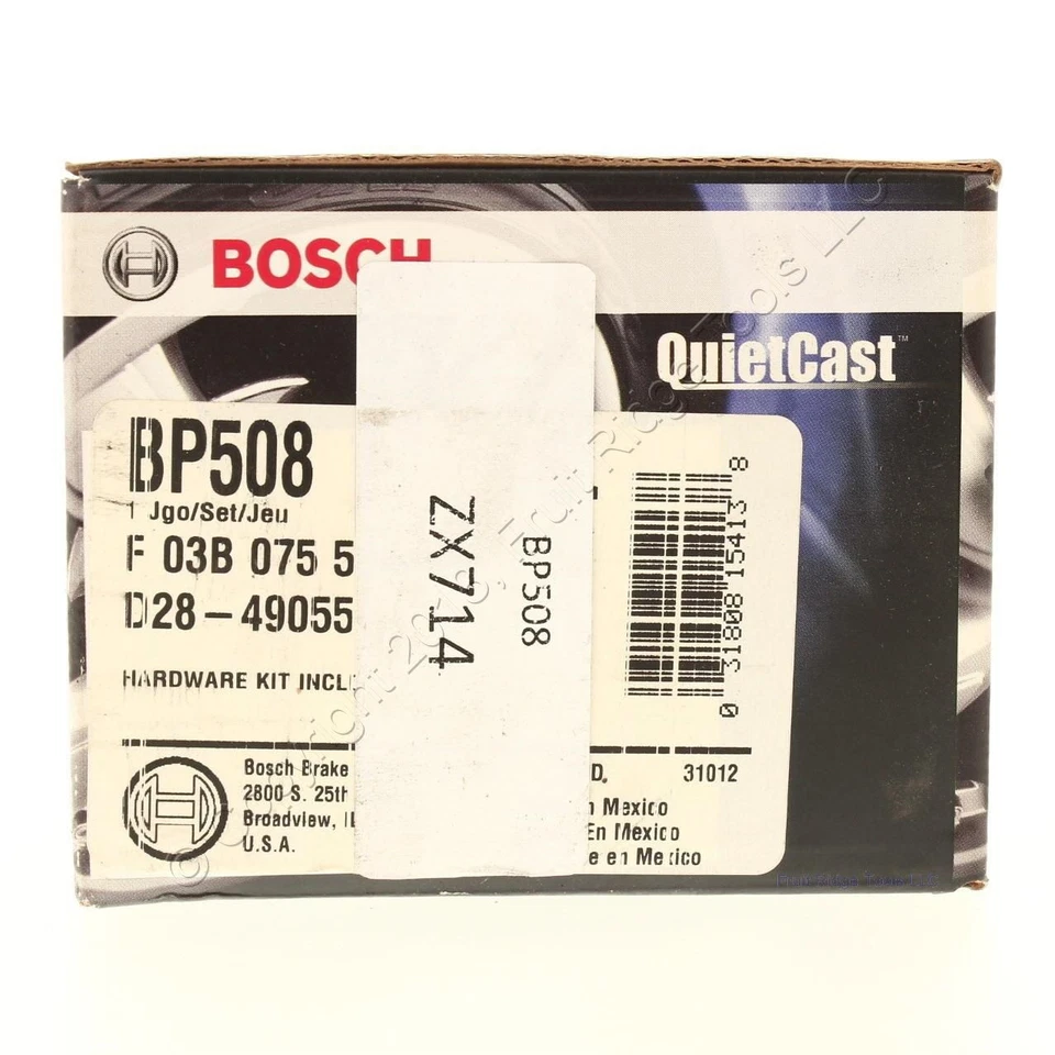 Pastillas de freno de disco orgánicas Bosch QuietCast Premium BP508 para Lumina 1995-99 - TRASERAS Foto 4 de 4