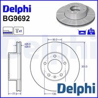 2X Bremsscheibe Delphi BG9692 2 Bremsscheiben Vorderachse Vorne