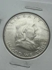 1948 D Ben Franklin Silver Half Dollar Coin 90% Silver First Year of Issue