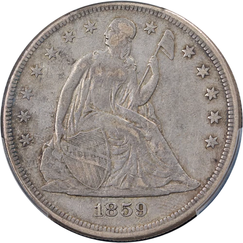 1859-P Seated Liberty Dollar PCGS VF30 Great Eye Appeal Nice Strike
