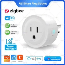 Tuya Smart Wifi Zigbee Plug US Standard Wireless Outlet 16A Remote Control Smart