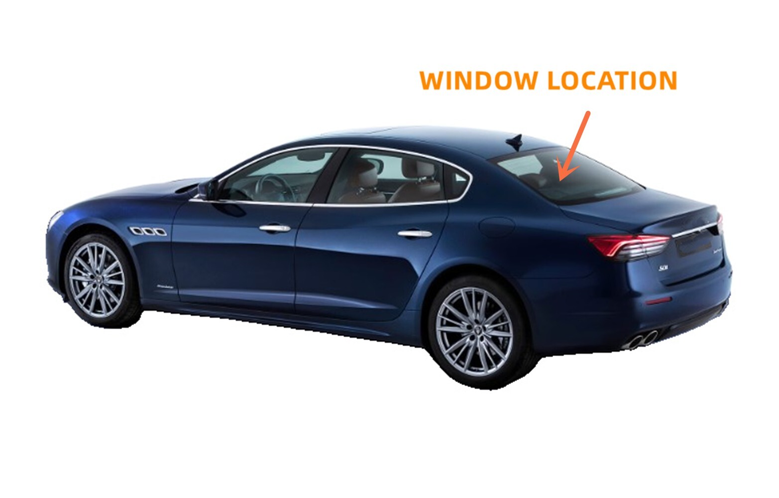 Heated Back Window Rear Glass Laminated For 2014-2024 Maserati Quattroporte