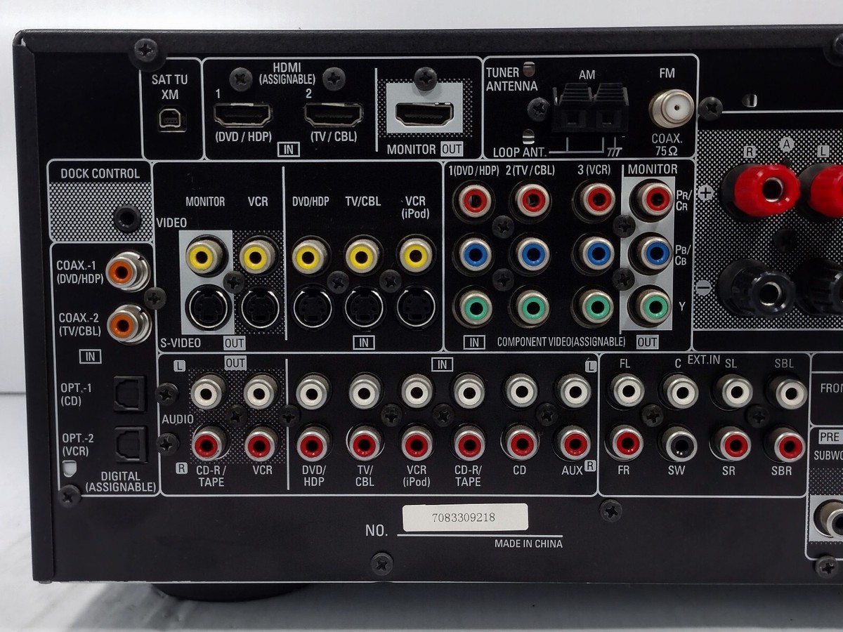 DENON セット Denon AVR-588 7.1-CH Home Theater AV Receiver. Tested, Good