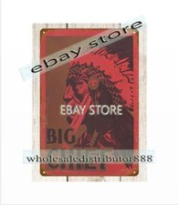 1960s big chief tablets native American Indian metal tin sign metal wall art