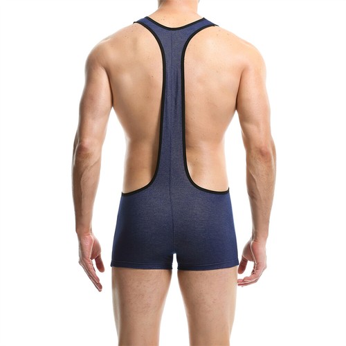 Body para hombre Lucha Libre Mono Boxers Ropa Interior Leotardo Fitness Deporte - Imagen 7 de 46