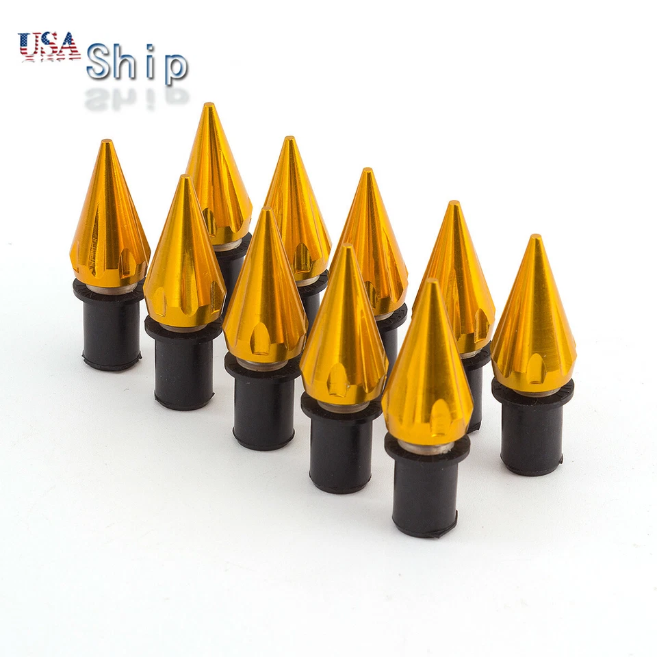 CNC Gold Motorcycle Windscreen Windshield SPIKE Bolt Kit Wind Screen Bolts Screw - Image 3 of 4