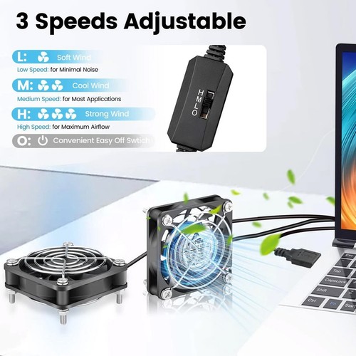 2 Packs 60mm X 10mm Usb Computer Fan 5v Wirh Speed Control Dc Brushless Cooling - 第 3/10 張圖片