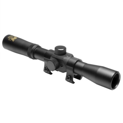 NcSTARTactical Plex Reticle 4X20 Compact Rifle Scope w/ 3/8 in Mount SCA420B NEW