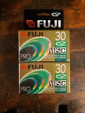 FUJI Film Pro VHS-C Premium High Grade Camcorder Blank Tape TC-30 lot 2 tapes