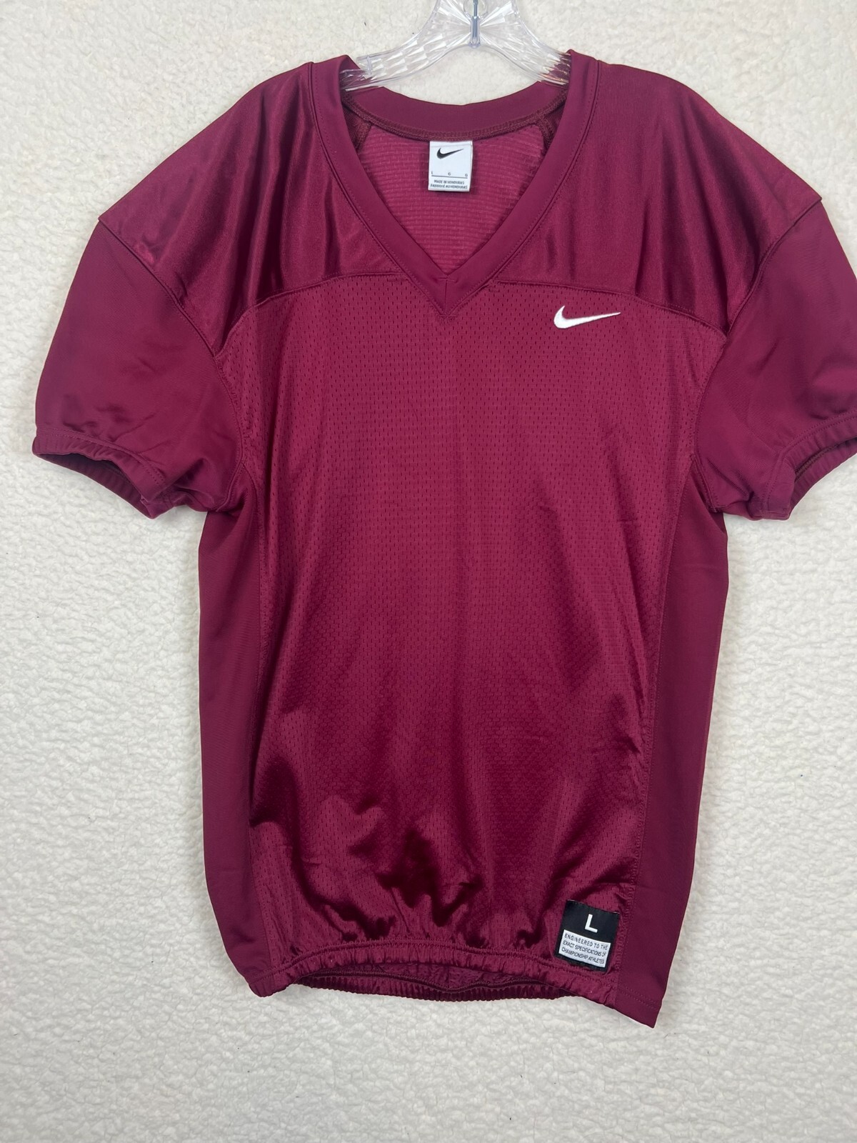 Nike Jersey Mens Large Vapor Varsity Tackle Football Maroon Red Practice Jersey