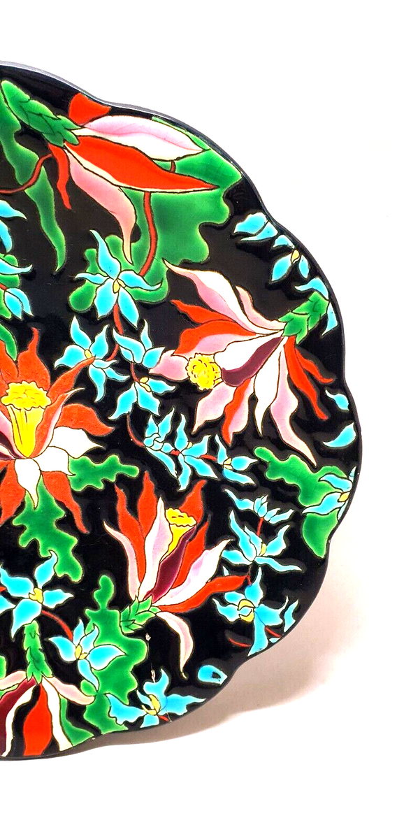 Grand Plat Mural Emaux Longwy Modèle Tropic - 35 Cm - À Accrocher Ou Déco