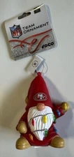 San Francisco 49ers Christmas Tree Holiday Ornament - Gnome with lights - Vinyl