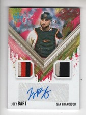 2021 Panini Diamond Kings Joey Bart Dual Patch Autograph Holo Blue!  23/25