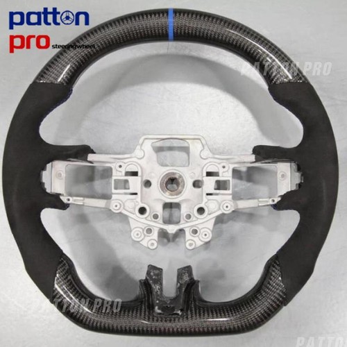 Alcantara Leather Real Carbon Fiber Steering Wheel For Ford Mustang GT 15-23 - Picture 4 of 9