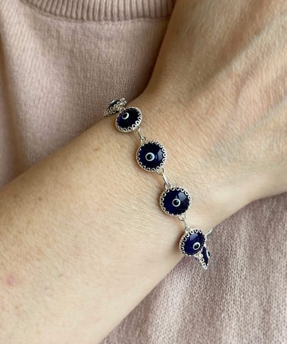 Brazalete de eslabón de eslabón de vidrio de Murano enchapado en oro 925 de plata esterlina de Murano - Imagen 30 de 90