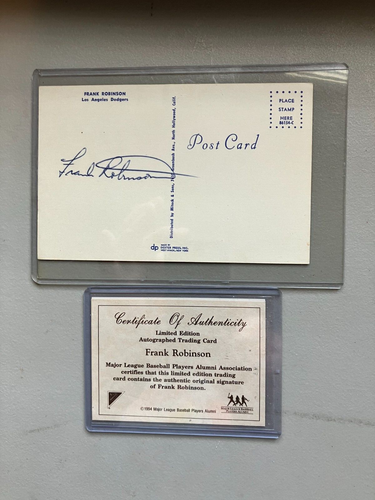 Frank Robinson (9 Cards )+1 Autographed Nabisco All-Star Legends Card+ Postcard - Picture 2 of 3