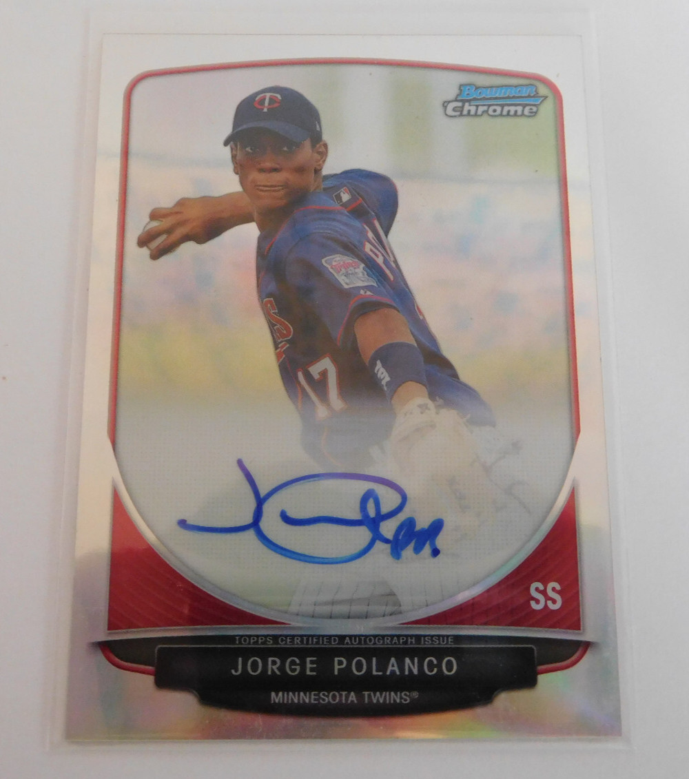 2013 Bowman Chrome Jorge Polanco Autograph Auto Refractor /500