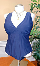 Old Navy Convertible V-Neck Soft Cup Women's Plus Size Swimsuit Navy Blue, Sz 2X