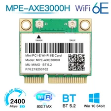 AXE5400Mbps WiFi 6E Card Mini PCIe Network BT5.2 Adapter better than AX210 AX200