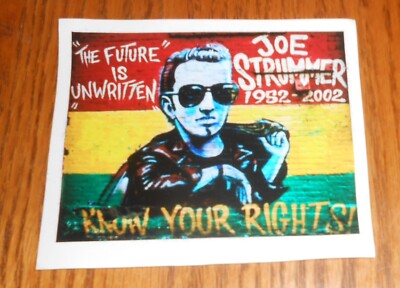 Joe Strummer Know Your Rights! Sticker Original Promo 4x4.5