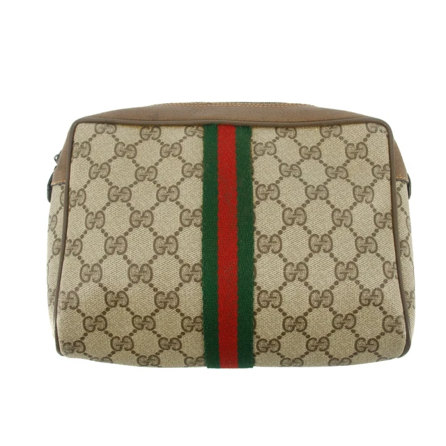 EBAY LIVE Gucci GG Canvas Brown Pouch #8898