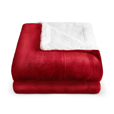 Sherpa Fleece Überwurf Decke, Bettdecke mit weicher flauschiger Thermoseite, Multiuse
