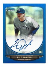 Eric Jagielo AUTOGRAPH /99 Blue New York Yankees 2013 Bowman Chrome BCA-EJ AUTO