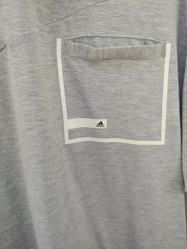 Adidas Golf Hombre Polo Grande Manga Corta Gris Algodón Bolsillo Atlético - Imagen 2 de 5