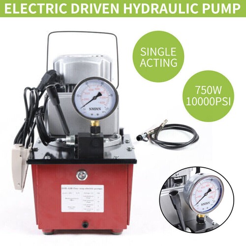 Bomba hidráulica eléctrica de acción simple de 10000 PSI válvula manual tapa de 7L 750W - Imagen 10 de 12