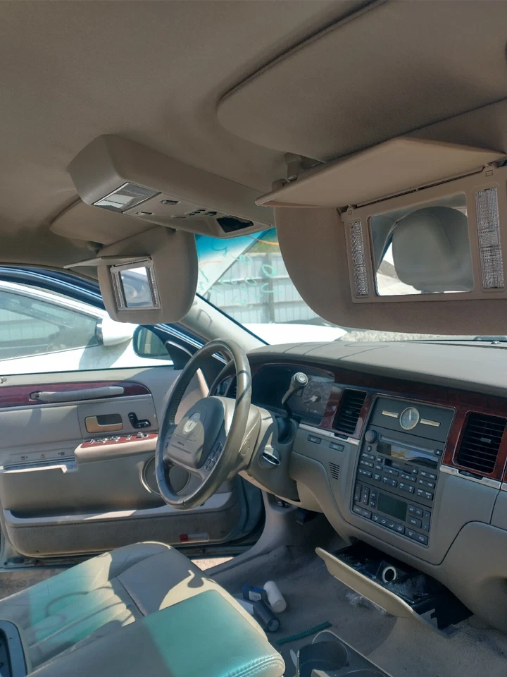 ✅ 好原始设备制造商棕褐色遮阳板遮阳板左右 98-04 林肯城市汽车 — 第 3/4 张图片