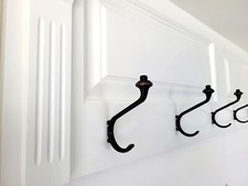 Garderobe Wandgarderobe Wandpaneel mit Haken Shabby weiß Vintage Landhaus