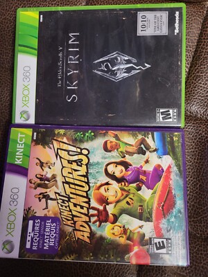 Elder Scrolls V: Skyrim [+MANUAL] +KINECT ADVENTURES[ COMPLETE] (Xbox 360)